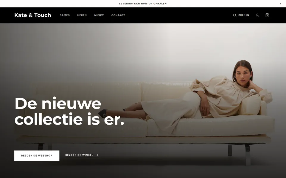 Kate & Touch, fashion boutique in Lebbeke. Online store built by Cloudpage.